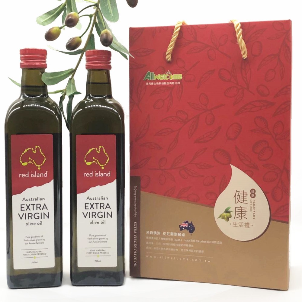 澳洲Red island(紅島)特級初榨橄欖油500ml雙入禮盒組 